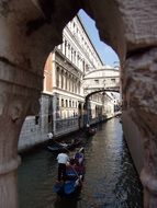bridge over a canal in venice