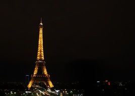 colorful lights of Eiffel Tower Paris