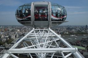 panoramic view of london from the ferry wheel