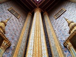 column in the temple in bangkok