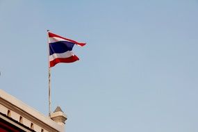 Thailand flag on the roof of the royal palace