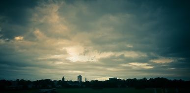 Sky, City, Clouds