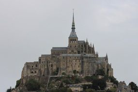 historical european castle on the mountain