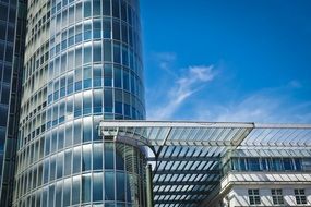 glass facades of skyscrapers in DÃ¼sseldorf