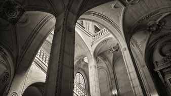 grey arches in a palace in Europe