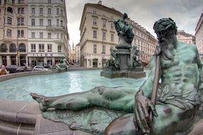 statues near the fountain in vienna