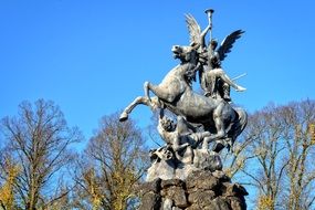 angel on horseback as a monument