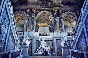 Picture of the ancient statues in Museum