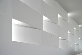 white wall inside the building