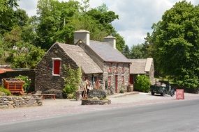 stone cottage in countryside in ireland
