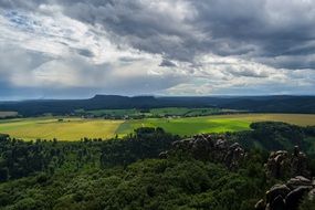 Schrammstein viewpoint in summer