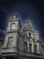 Dark Horror Movie Old House City