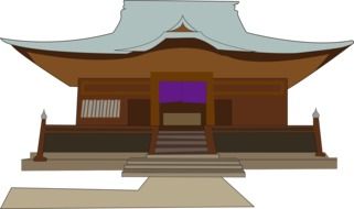 drawing of Buddhist temple