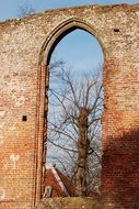 arched window in the wall