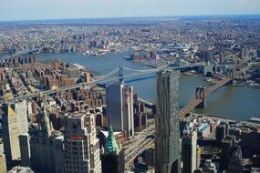 brooklyn bridge view from above