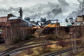 industrial landscape in mannheim