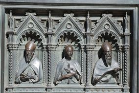 sculptures on the church building