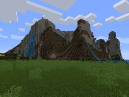 mountains in the computer game Minecraft