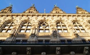 Facade of the town hall in Hamburg