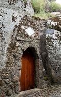 entrance to the stone house