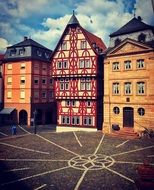 street with beautiful buildings in Germany