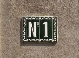 First Number sign on wall