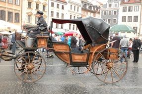 Picture of the driver of the horse in Warsaw