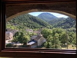 view from the old house to the settlement in the valley