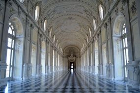 corridor in the royal palace in turin