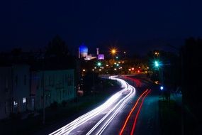 night view of night lights in Uzbekistan