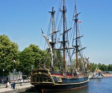 sailing ship in summer