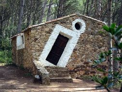 surrealistic House in forest