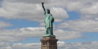 New York statue of liberty on the island