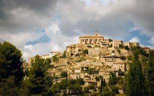 hilltop village in france