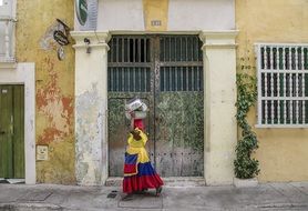 traditional dressed Female living in Colombia