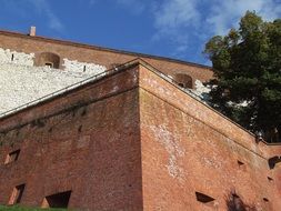 brick castle corner in poland