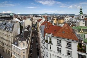 Panorama view of architecture in Vienna City