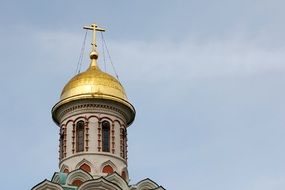 golden roof of church in Russia