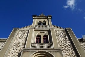 white facade of a church in La Romana in the Dominican Republic