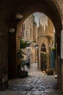 jaffa street in the center of the old city in israel