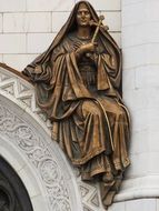 statue of the Saint on the Russian Church