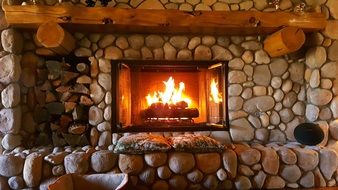 Fireplace in a house