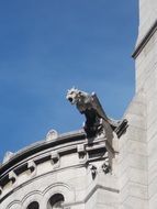 gargoyles on the facade of the Basilica of Sacred heart