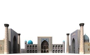 Registan Square Palace Samarkand facade