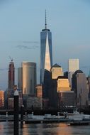 view of New York in the evening