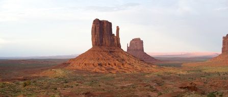 rock formations of the monument valley