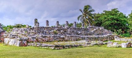 ruins El Ray Cancun landscape