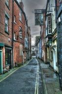 narrow street in ludlow