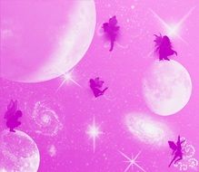 mystical full moon on the pink background