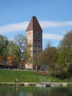 Goose Tower in a park